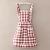 New Cotton Princess Aprons Household Cleaning Apron For Women Girs Lace Plaid 2-Layer Bib