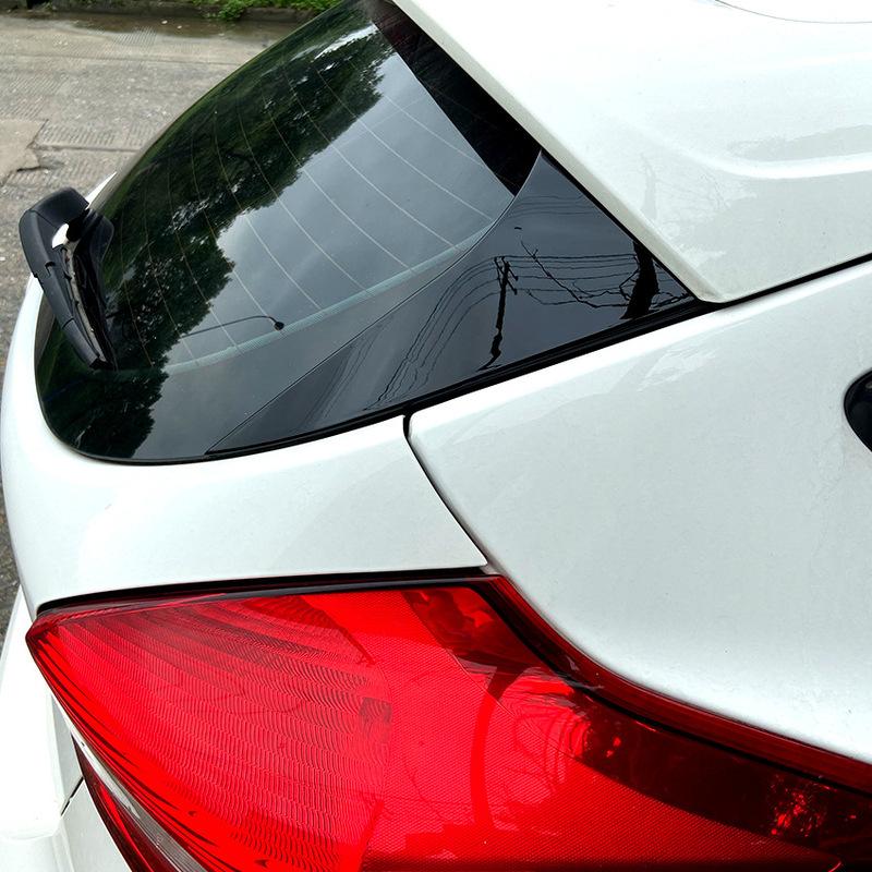 2015 Till 2018 För Ford Focus Halvkombi Bakruta Spoiler Sidovinge Kåpor Delare Av Högkvalitativ ABS Blank Svart Karosskit