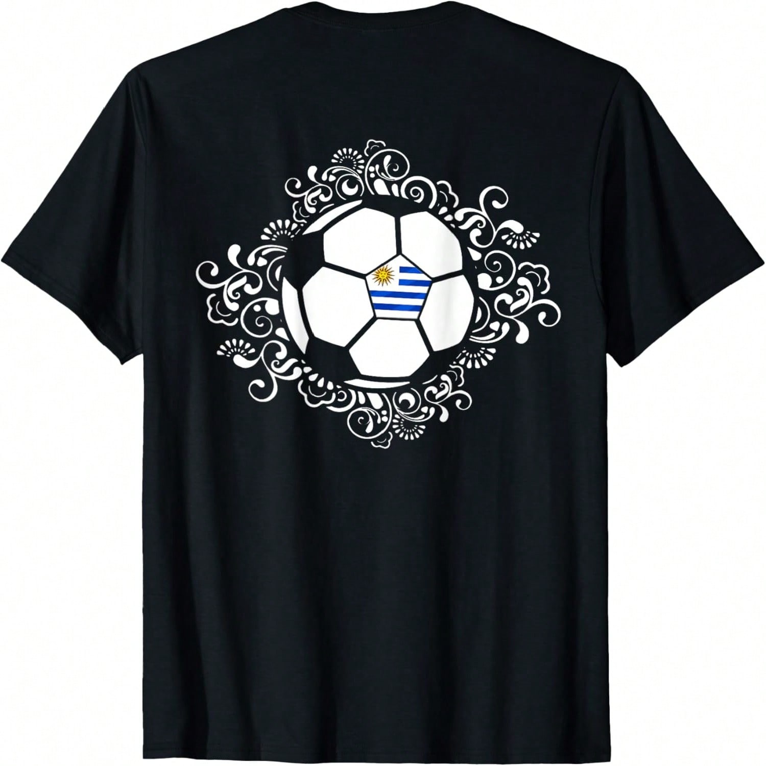 Floral Uruguay Soccer Lover Jersey Uruguayan Football Flower T-Shirt S