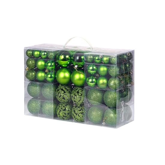 100 ks Vánoční koule ozdoby Plastové nerozbitné závěsné koule Dekorace na vánoční stromek Sváteční domácí párty dekor