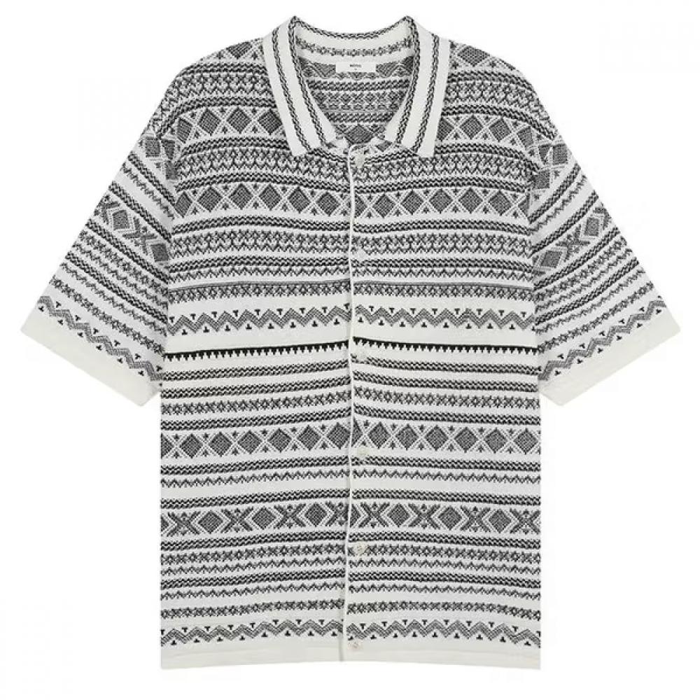 

Notig 26 Ss Nordic Pattern Full Open Short Sleeve Cardigan Oms1swcd101k1 OMS1SWCD101-K1/95
