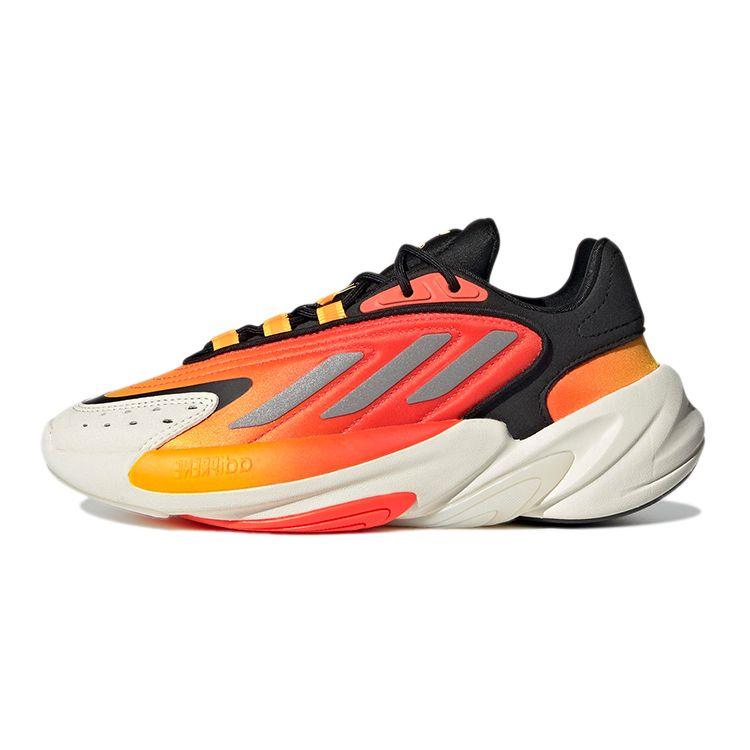 Adidas Originals Ozelia Fabric Slip-Resistant Shock-Absorbing Durable Low-Top Casual Shoes Kids Sneakers Black Orange H04720