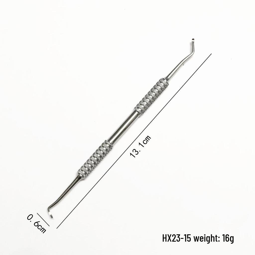 Stainless Steel Double-Headed Cuticle Pusher and Nail Scraper Tool