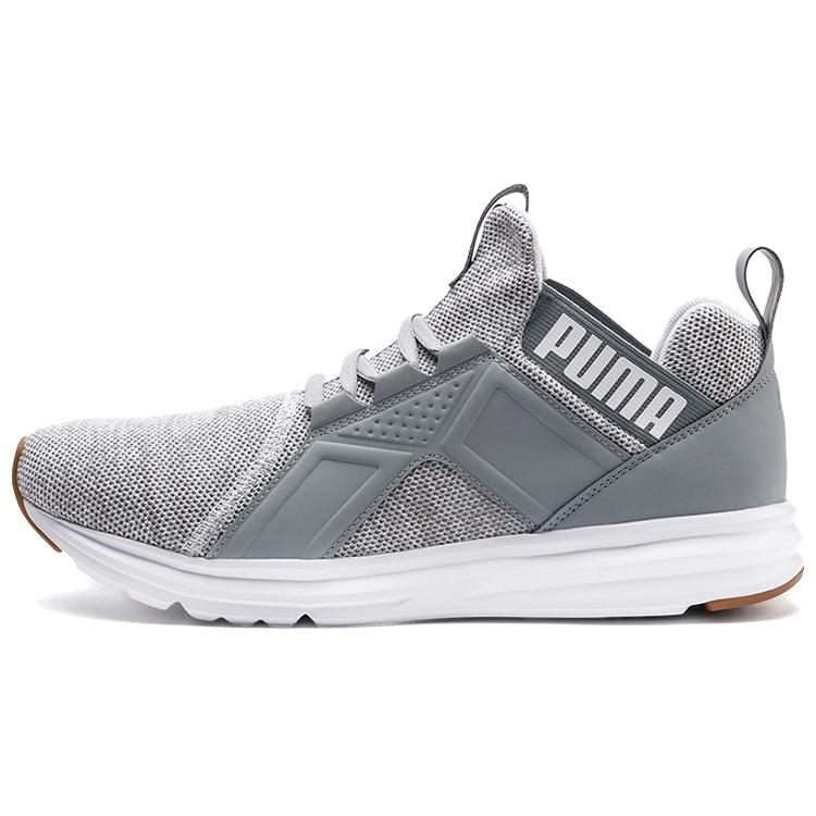 PUMA Enzo Knit Low-top Running Shoes Grey/White Men s 191635-06 EU 40.5