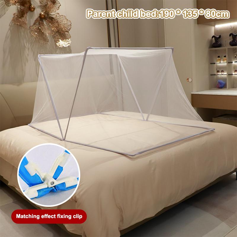 Foldable Mosquito Net Good Ventilation 1-3 People Prevent Children From Falling Off The Bed