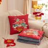 2 In 1 Chinese Style Warm Blanket Pillow Cushion Office Lunch Blanket Warm Flannel Animal Pillow Car Blanket Bedding