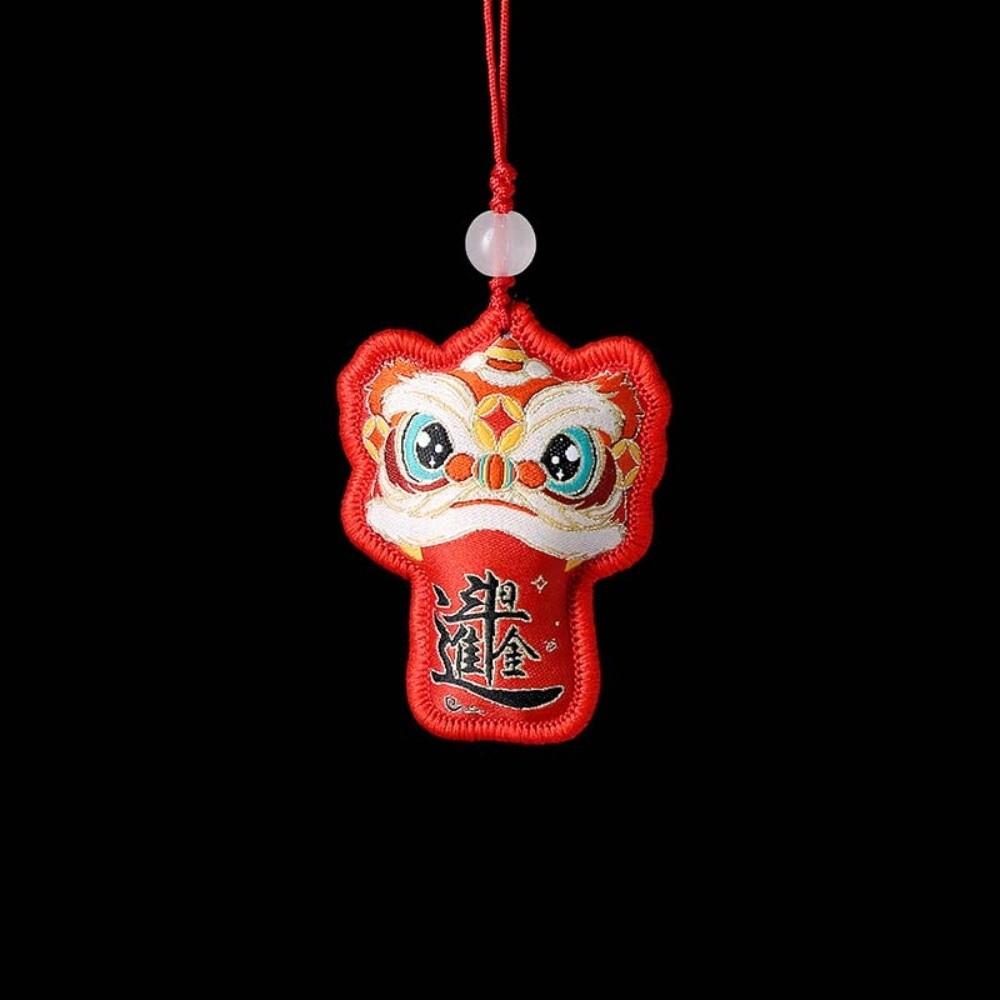 Brocade Chinese New Year Pendant Chinese Style Car Hanging Ornaments Temple Safe Amulet