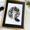 Silk scarf women's new matching shirt spring and autumn long strip scarf neck polka dot mother's high-end magnetic buckle