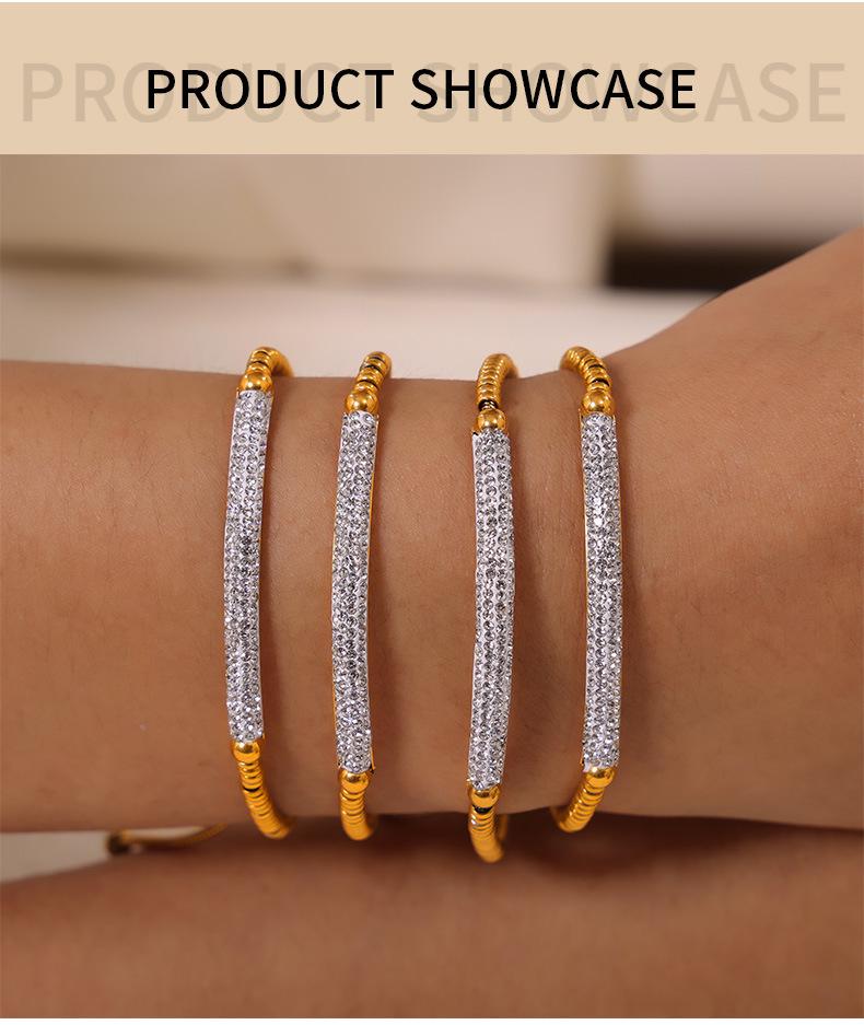 Elegant Women's Titanium Steel Adjustable Abacus Bead Bracelet – Gold-Plated and Non-Fading