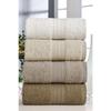 Ensemble de 4 serviettes a main - 50 x 85 cm - Marron