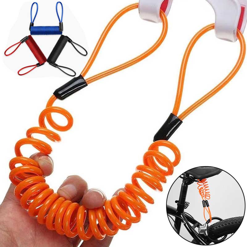Casque Moto Frein à Disque Verrou Antivol Corde Rappel Ressort Vélo Câble Ressort Verrou Corde Câble Métallique Voyage