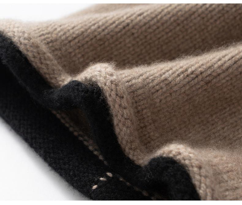Unisex Cashmere Slouchy Beanie: Double-Sided Knit Hat for Autumn/Winter Warmth