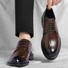 Fashion Classic Brand Interview Business Work Shoes Retro Brown Men's Leather Casual Shoes High Quality Sole Men's Oxford Shoes