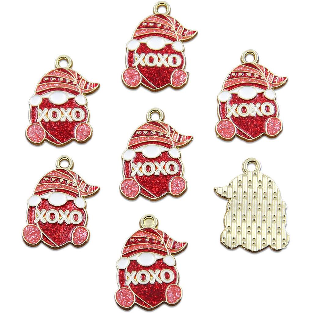 16 Styles KC Gold Drop Oil Fresh Flower Valentine's Day Pendant Charms - Premium and Creative Ornaments