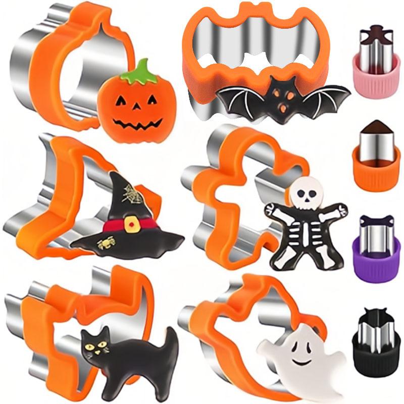 10-Piece Halloween Shapes Cookie Cutters for Baking Decor