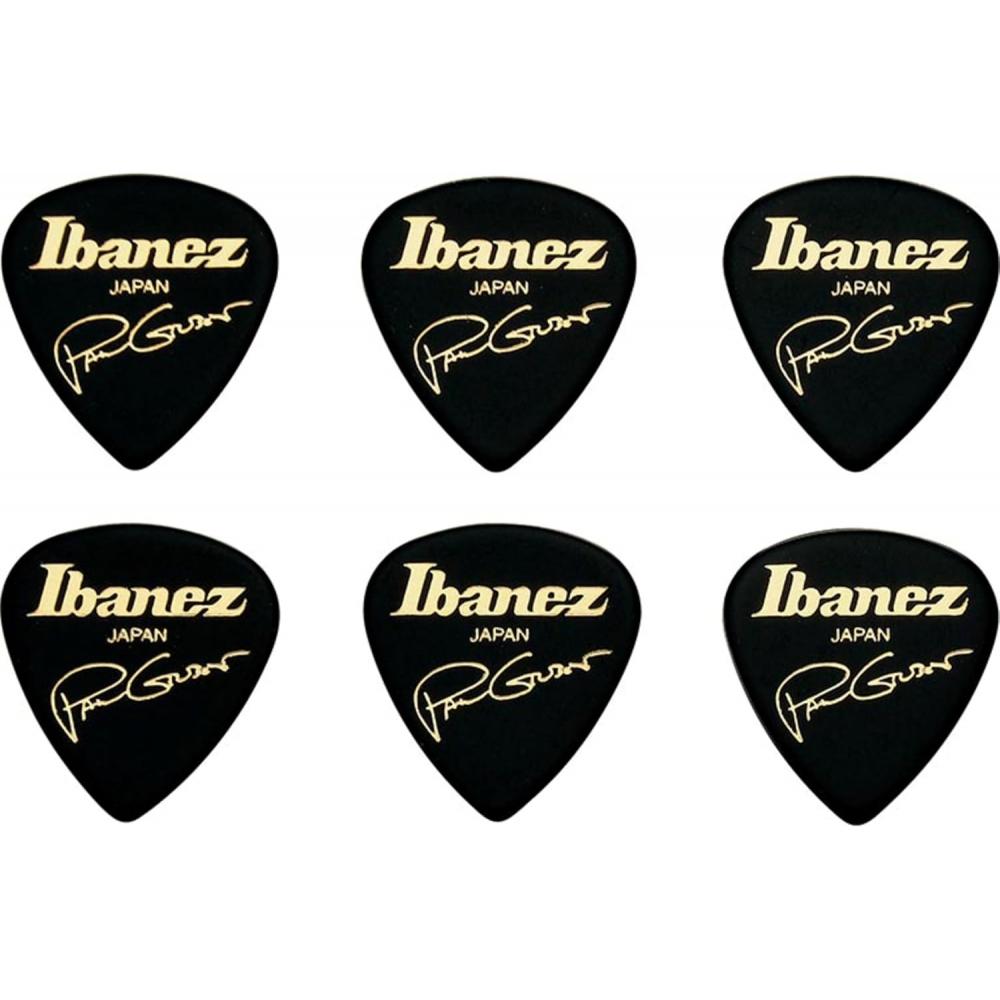 Ibanez  Ibanez  Медиаторы Paul Gilbert Signature 6 шт. [Черные] B1000pg Bk Короткая слеза Короткая слеза Черные