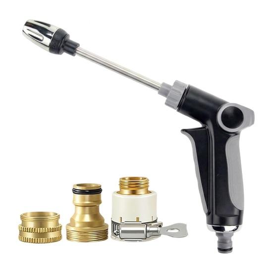 Garden Hose Nozzle with 360-degree Adjustable Spray High Pressure Water Cleaning