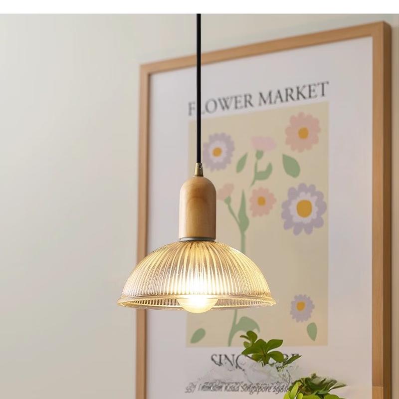 Oeny Japanese Retro Glass Pendant Light