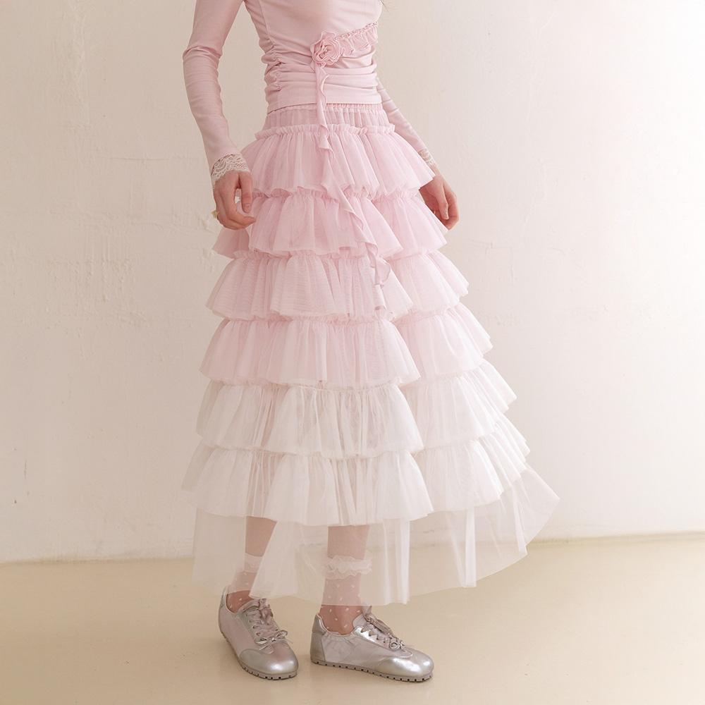 Ceme Adu Cest_Gradient Layered Skirt