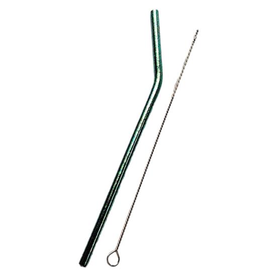 Stainless Steel Straw Reusable BPA-free Colorful Ice Flower Design Drinking Straw with Cleaning Brush
