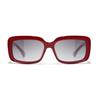 Chanel Solid Color Design Rectangular Sunglasses Unisex Sunglasses Red CH5520-1759/S6