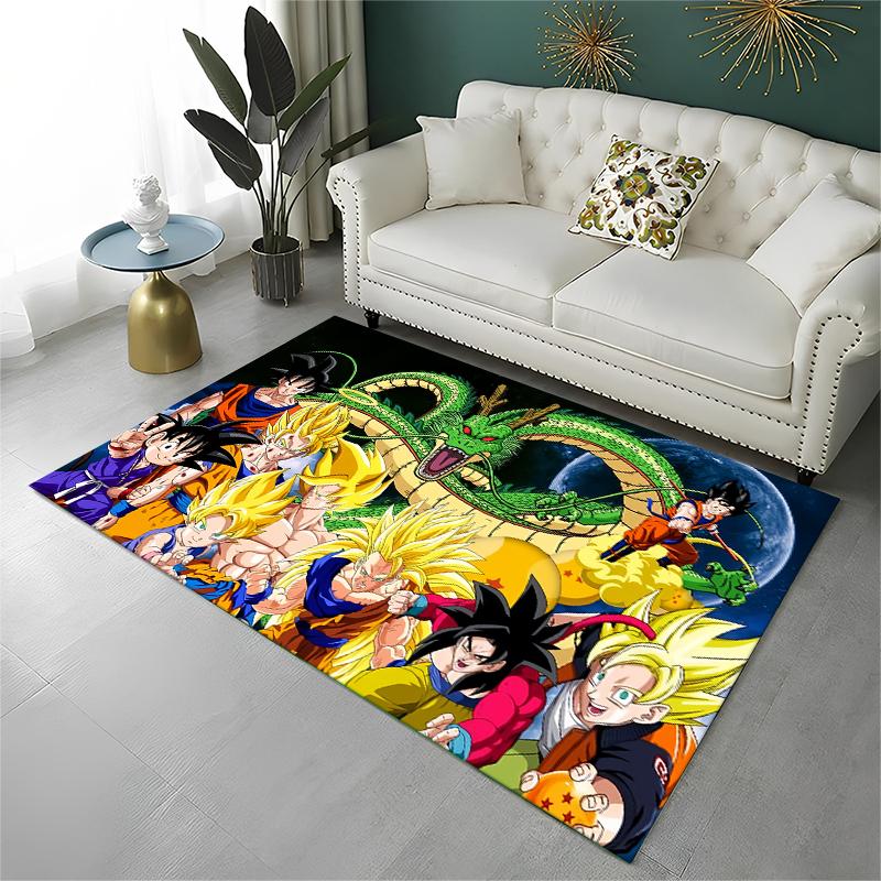 Cartoon D-Dragon Ball Anime Game Carpet Rug for Playroom Bedroom Living Room Sofa Home Decor,kid Area Rug Non-slip Floor Mat