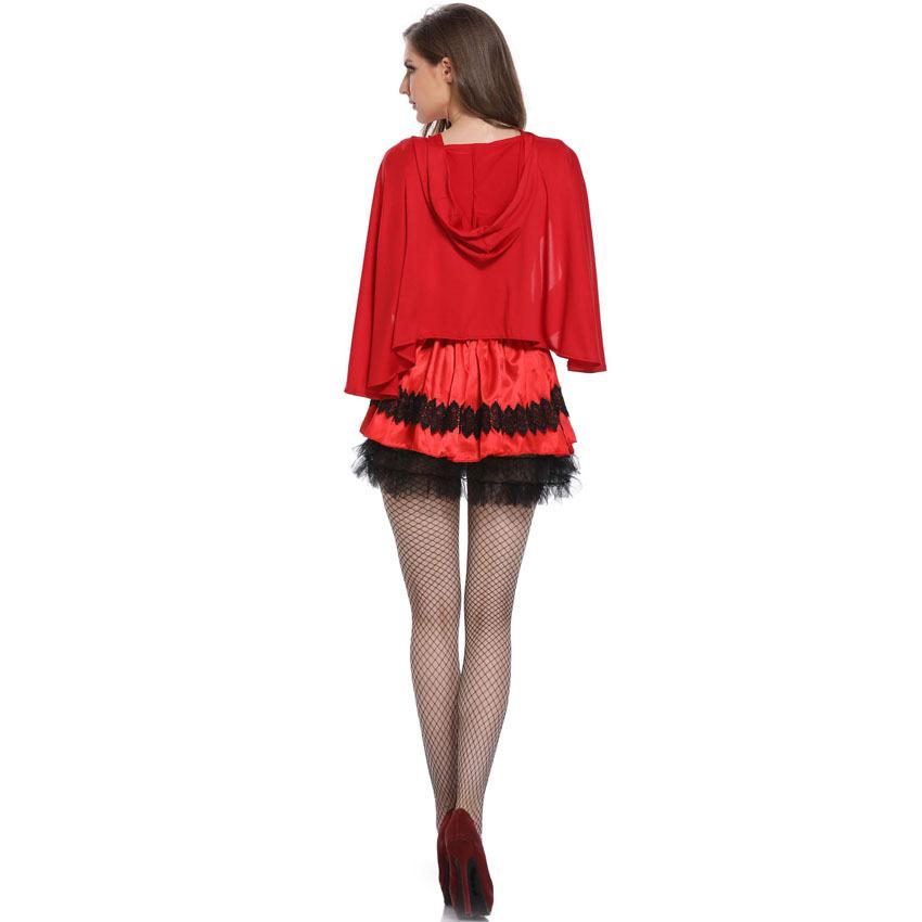 S-XXL Halloween Costume Cos Costume, Adult Cape Little Red Riding Hood Uniform, Cosplay Party Costume