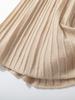 Women's Mid-Length A-Line Cashmere Knit Skirt - High-Waisted, Ribbed, Slimming, Pleated, Versatile.