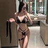 Qing Yunxi Sex Fun Underwear Sexy Clothing Large Size Women's Three-Point Pajamas Passion Suit Uniform Temptation Bundle