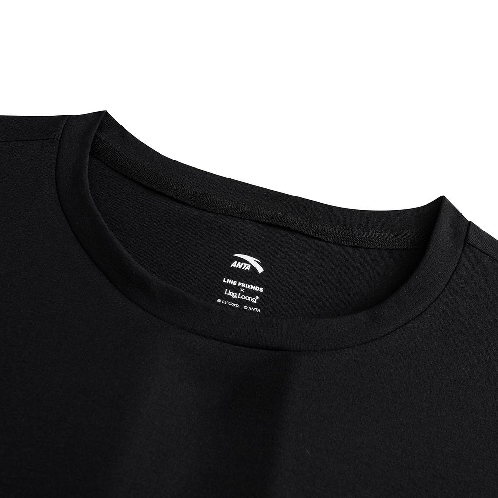 Anta Cross-Border Collaboration Lifestyle Series Short Sleeve Knit Top Summer 2026 Unisex tops Black 172628119-2