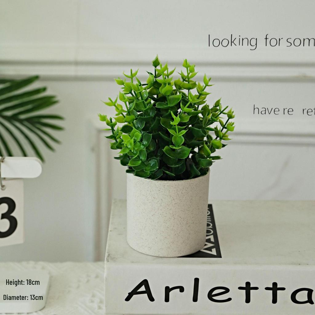 European Fresh Simulation Green Plant Potted Ornament for Home Decor