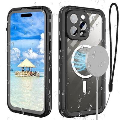 Vodotěsné pro iPhone 17 16 15 14 Pro Max Air Case Kompatibilní Magsafe Pouzdro Magnetické Magnet Plná Ochrana Pouzdro s Šňůrkou