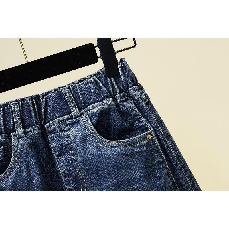 DIMANAF 2025 New Summer Denim skirt Women Loose Casual Basic Denim Plus Blue  skirt