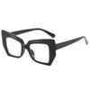 New Women Cat Eye Flat Mirror Polygonal Fashionable and Trendy Colored Glasses Anti Blue Light Decorative Eyeglass Frame