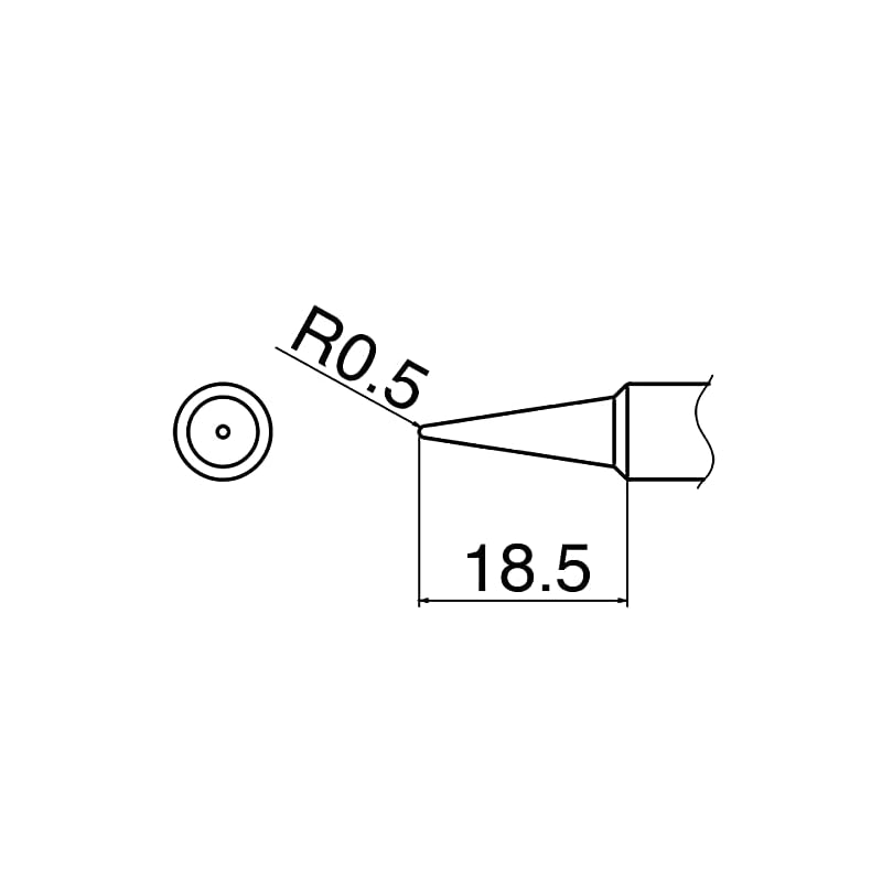 HAKKO Soldering Iron Tip, Type B, for FX-601/FX-8805, T19-B