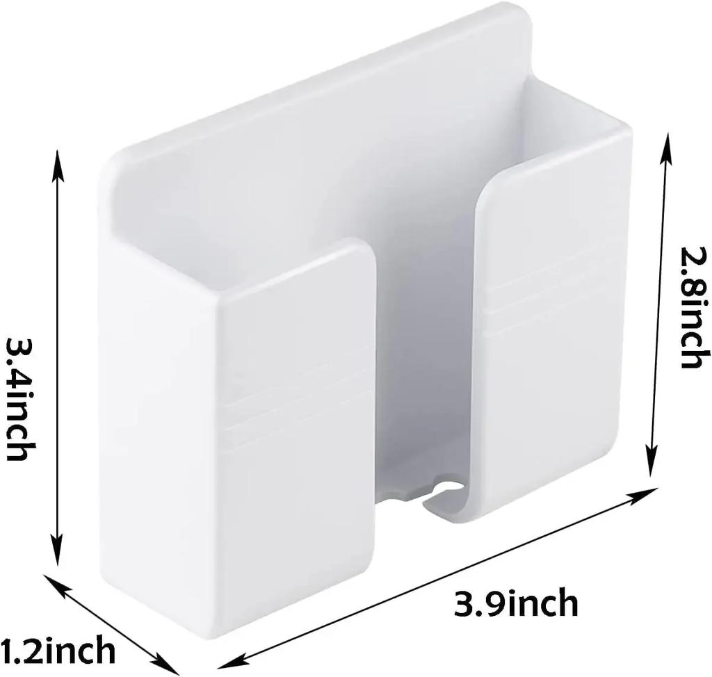 Smartphone Charging Station Wall Mount Multifunction Dock Storage Organizer Box Remote Control Holder Shelf Bracket Space