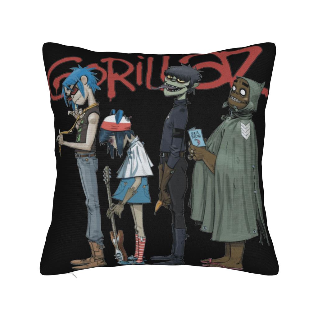 Gorillaz Pillowcase Accessories Printing Cushion Cover Pillow Covers Car Decor Zipper Multi Size