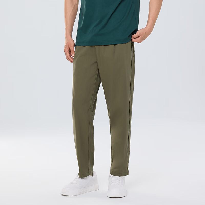 MARKLESS [Quality You Can Trust] Casual Pants, Wrinkle-Resistant, Easy-Care Men's Trousers, Anti-Pilling Pants 5803 Khaki Green 36