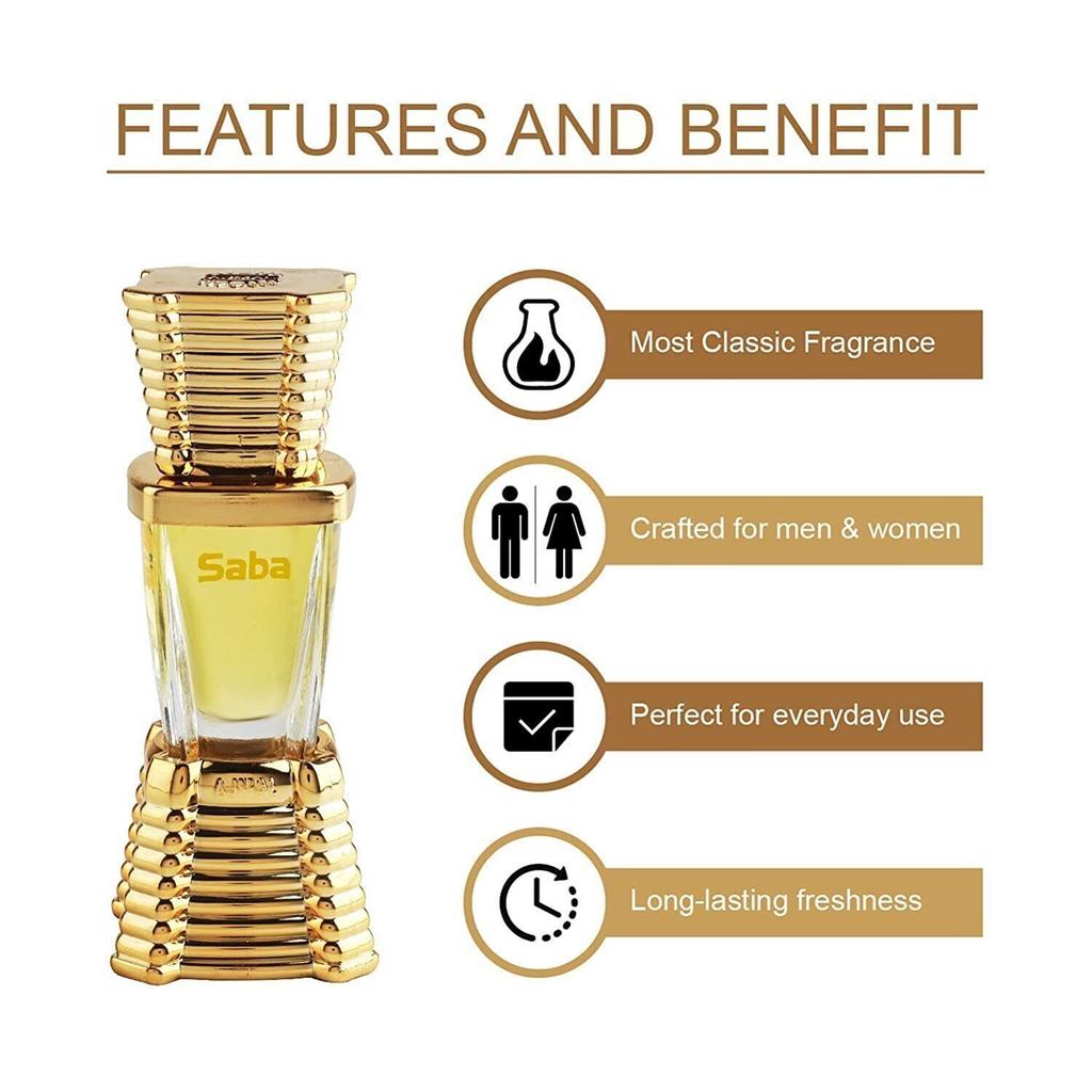 Ajmal Saba Concentrated Long Lasting Perfume Oil 10ml For Women
