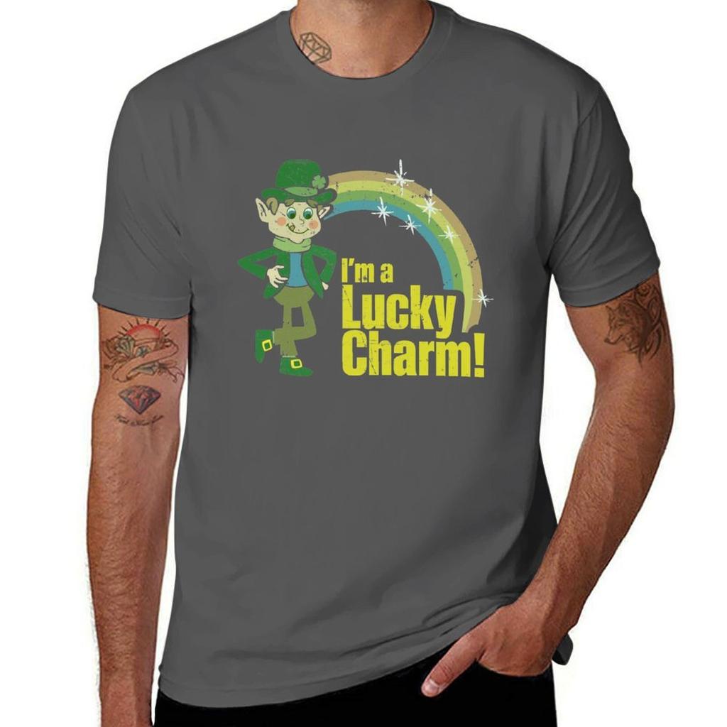 I am a Lucky Charm Grunge Retro St Patricks Day Graphic Tee T Shirt Charms of the Irish TShirt