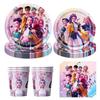 Kpop Dämonenjäger Geburtstagsparty Dekoration Spielzeug Süßigkeiten Geschenktüten Geschirr Set Teller Tassen Servietten Tischdecke Zubehör Set