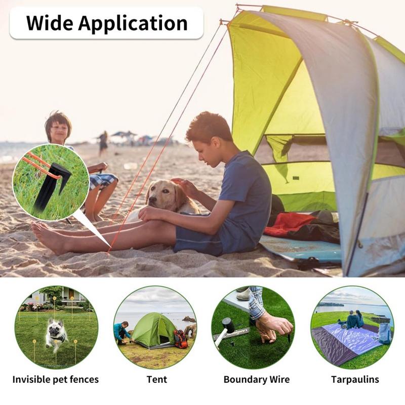 100pcs Camping Outdoor Plastic Ground Nails Beach Nail Tent Peg