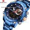 NAVIFORCE 9163 Men's Multifunctional Waterproof Sports Watch with Dual Display.