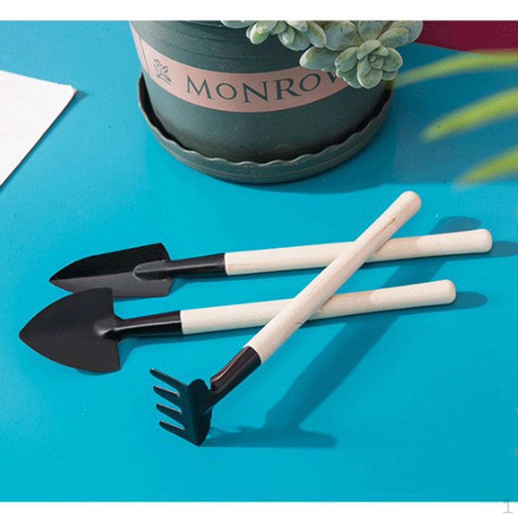 3pcs Garden Plant Tools Planting Wood Handle