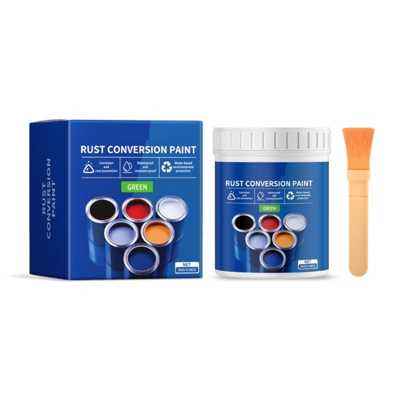 

Weatherproof Rusts Converter Paint 300g Water Based Rusts Inhibitor Paint Long Lasting Protection Multifunction for Metal зелений