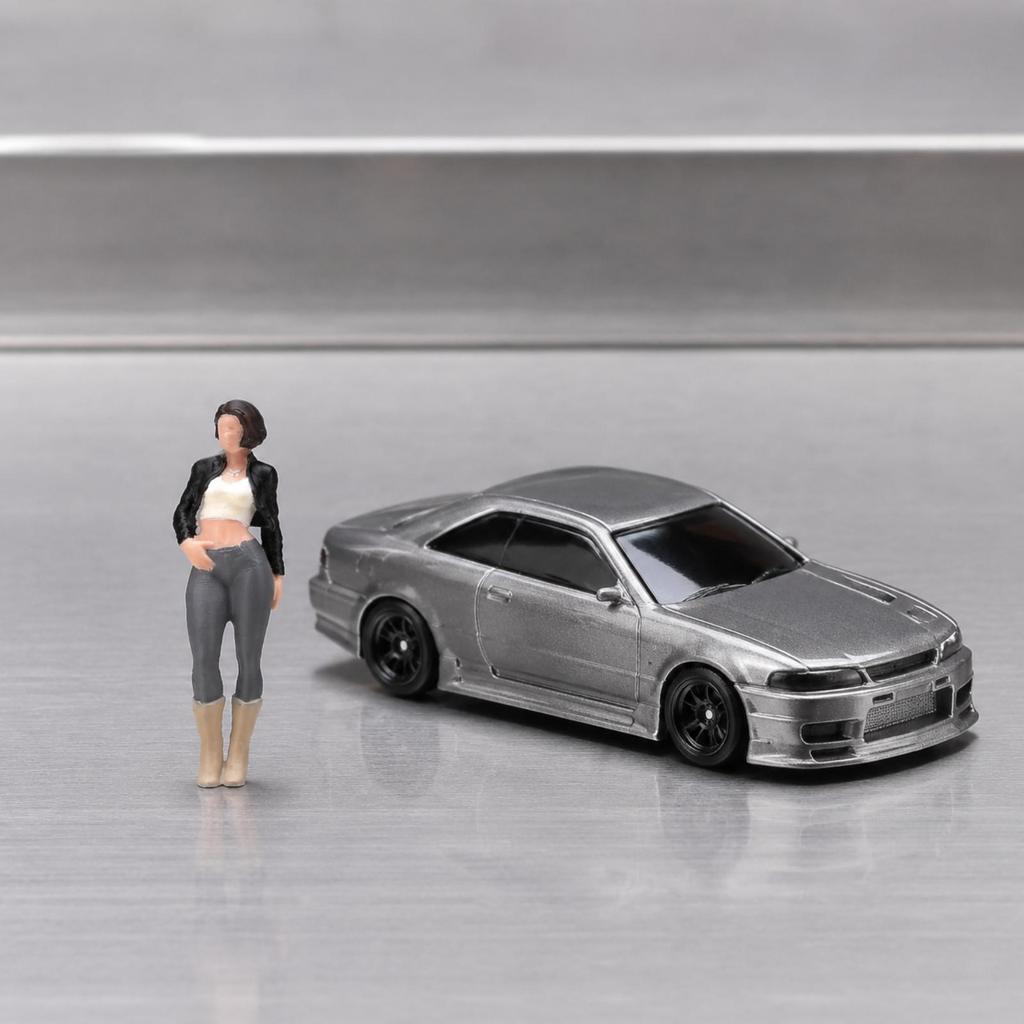 Miniature Figurine of a Woman Realistic Small for Dioramas
