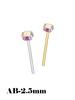 925 Silver Crystal Different Size Nose Studs Nose Piercing Body Jewelry Piercing Nez Pircing Nariz Joyería Corporal