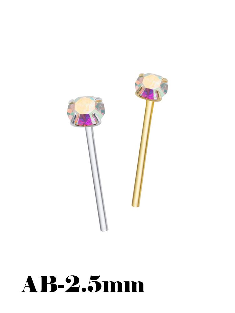 925 Silver Crystal Different Size Nose Studs Nose Piercing Body Jewelry Piercing Nez Pircing Nariz Joyería Corporal