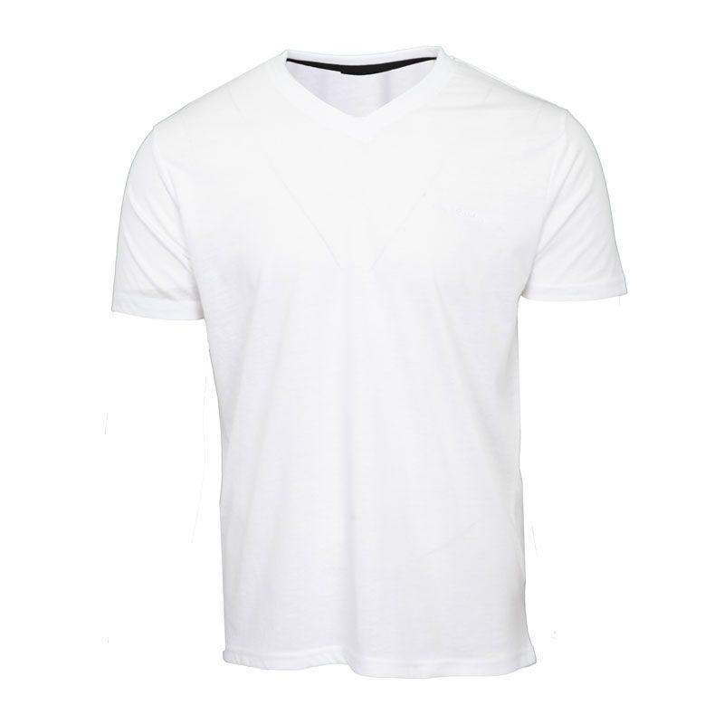 Ensfarget t-skjorte med chiné-krage for menn PIERRE CARDIN