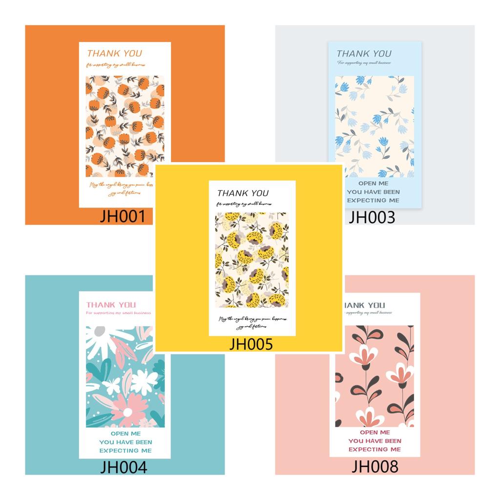 Flower Pattern Rectangular Stickers 250 Pcs Gift Box Seal Stickers for Baking Cake Packaging Labels